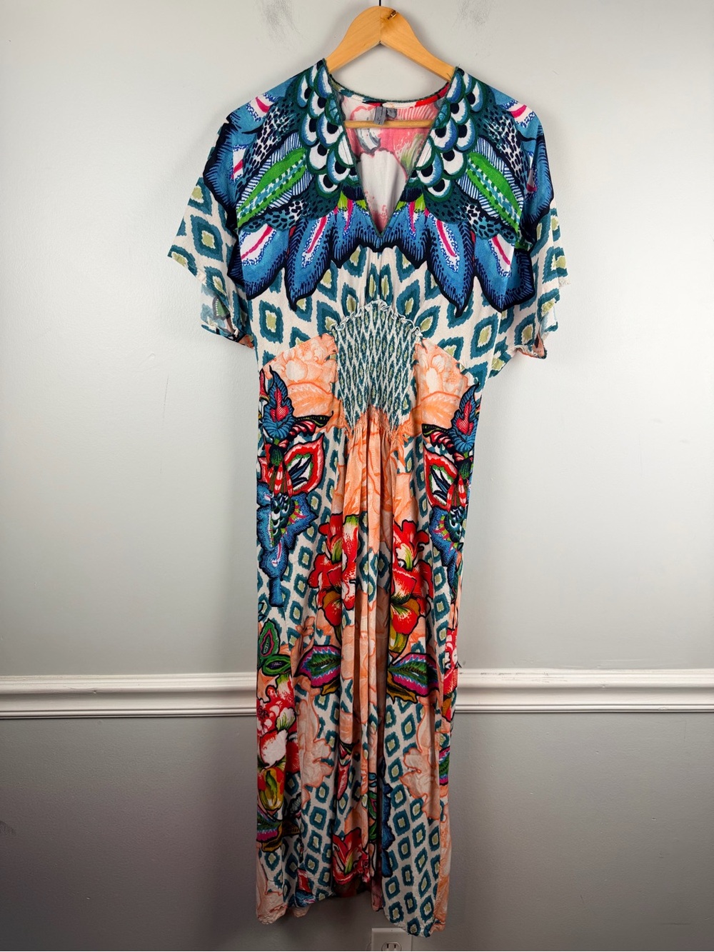Anthropologie bl-nk London Tatiana maxi kaftan dress one size